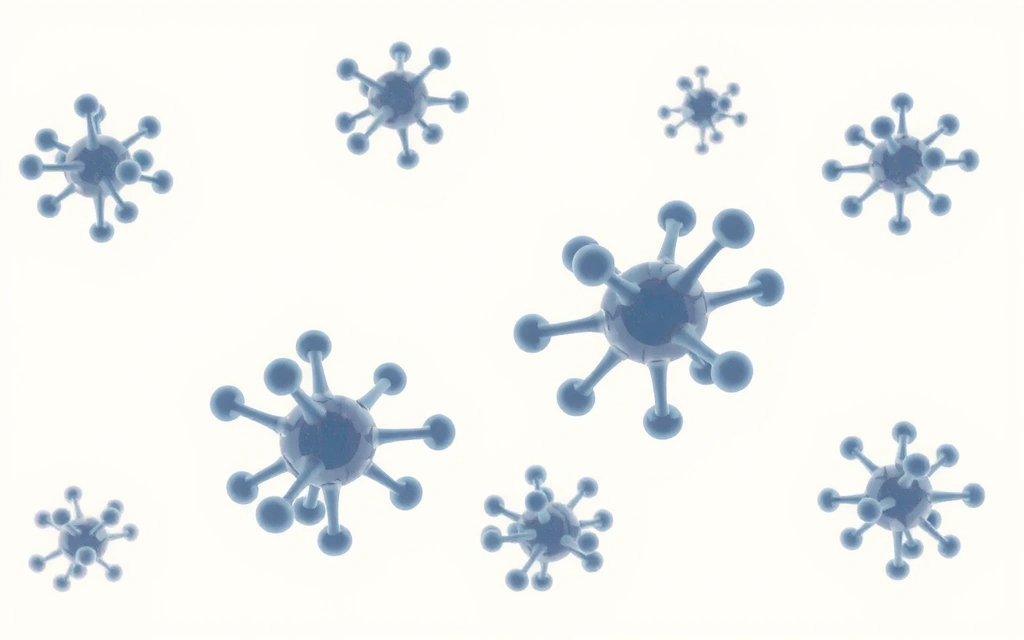 Hyaluronic acid molecules structure illustration